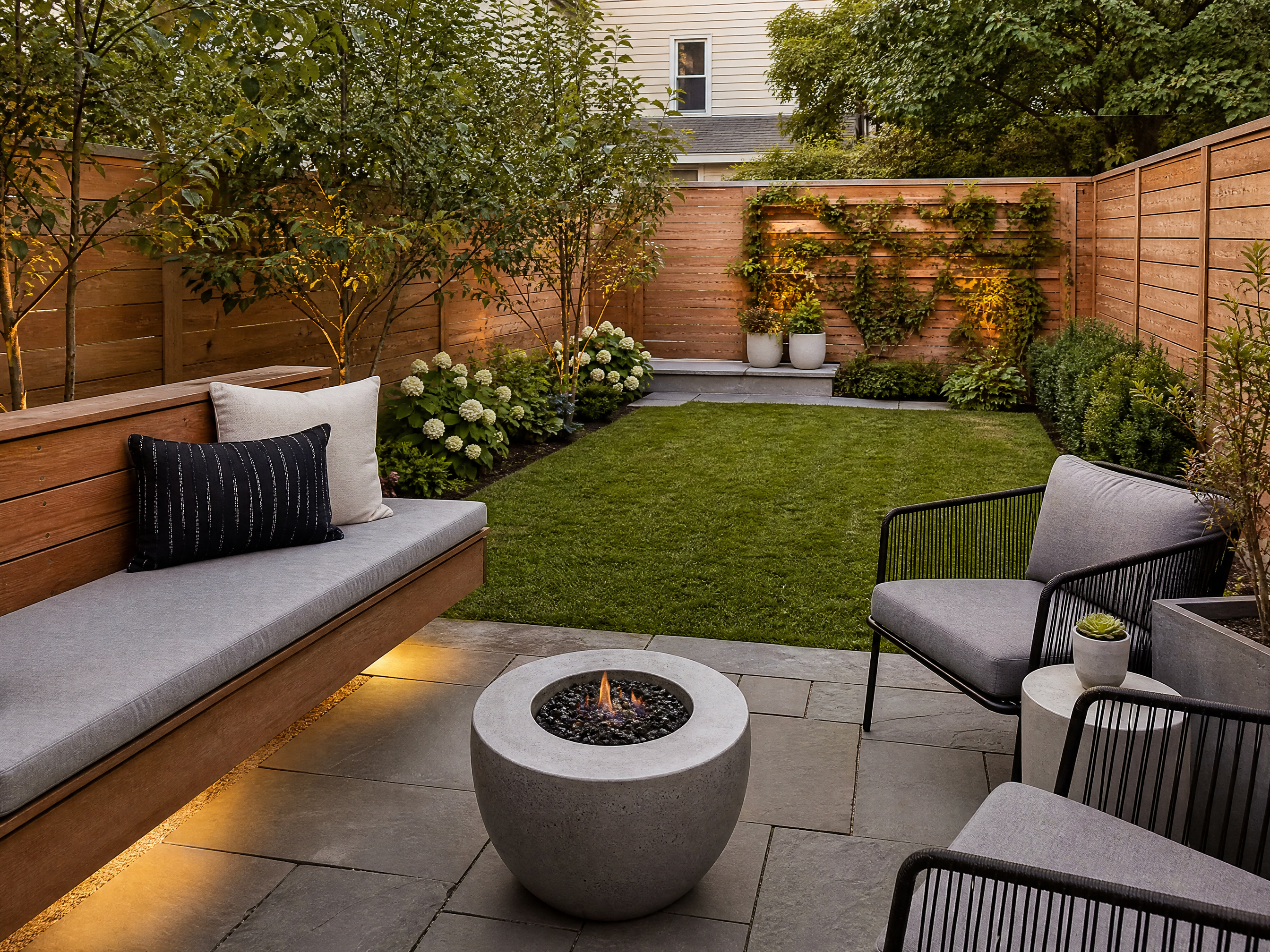 AI design idea for a small backyard