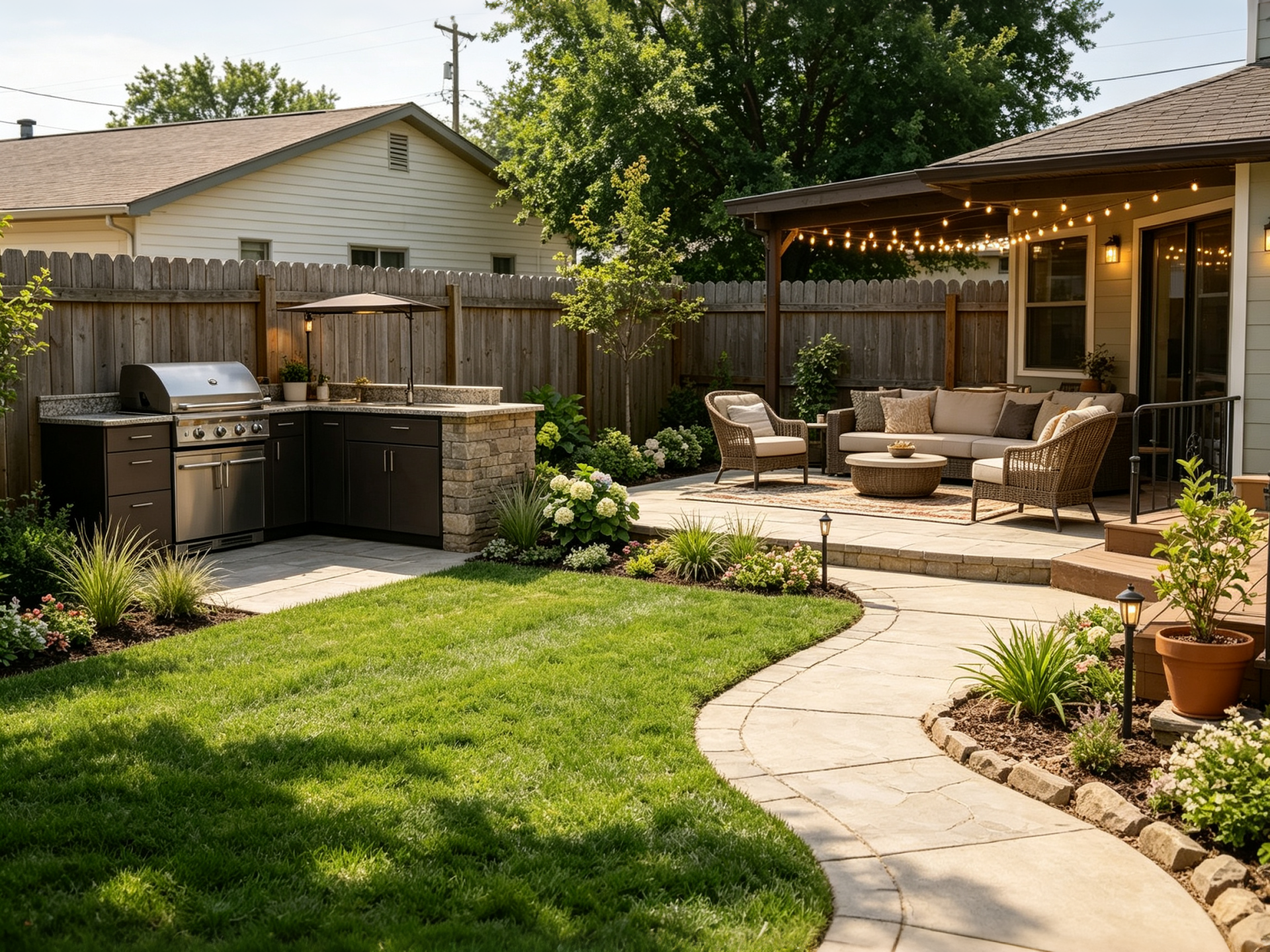 Free AI Backyard Design Review by Landscape Contractor - After Generation