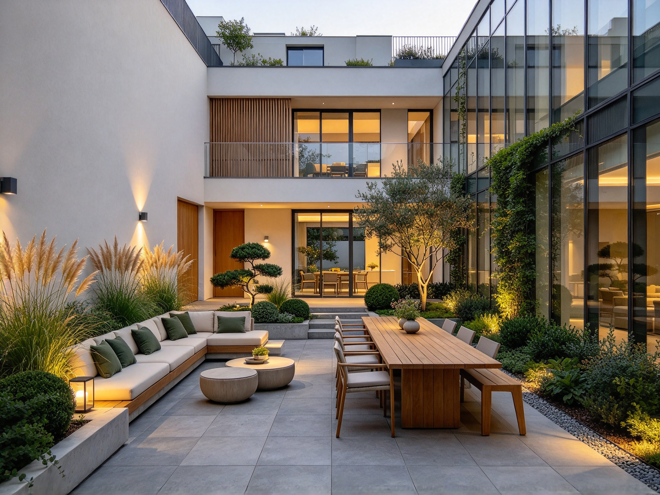 AI Courtyard Design review by renovation client - after generation