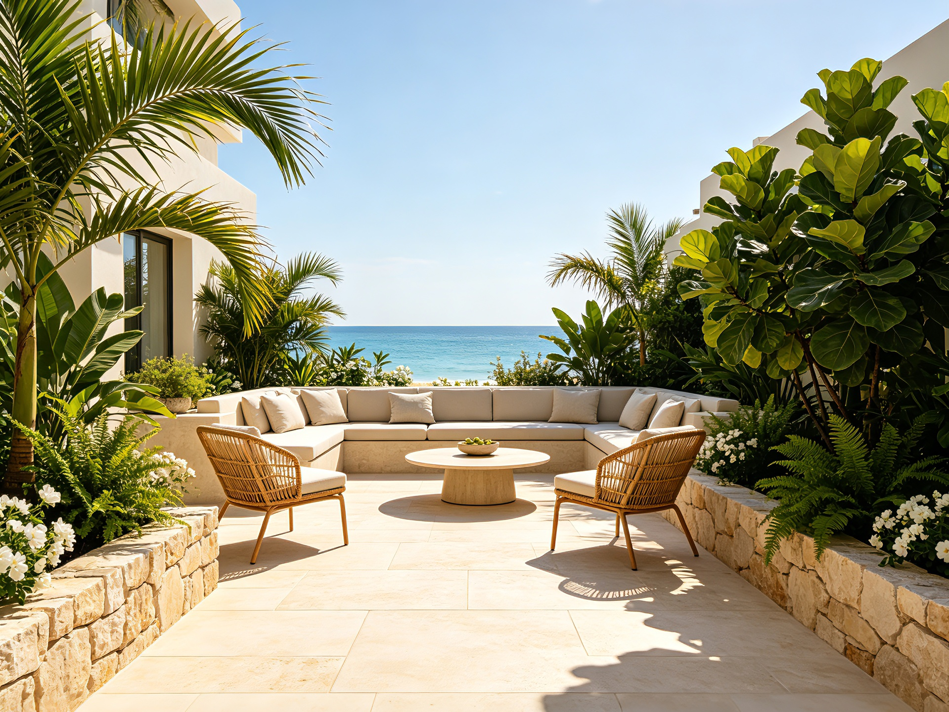 Garden concept created from a photo with AI landscape design
