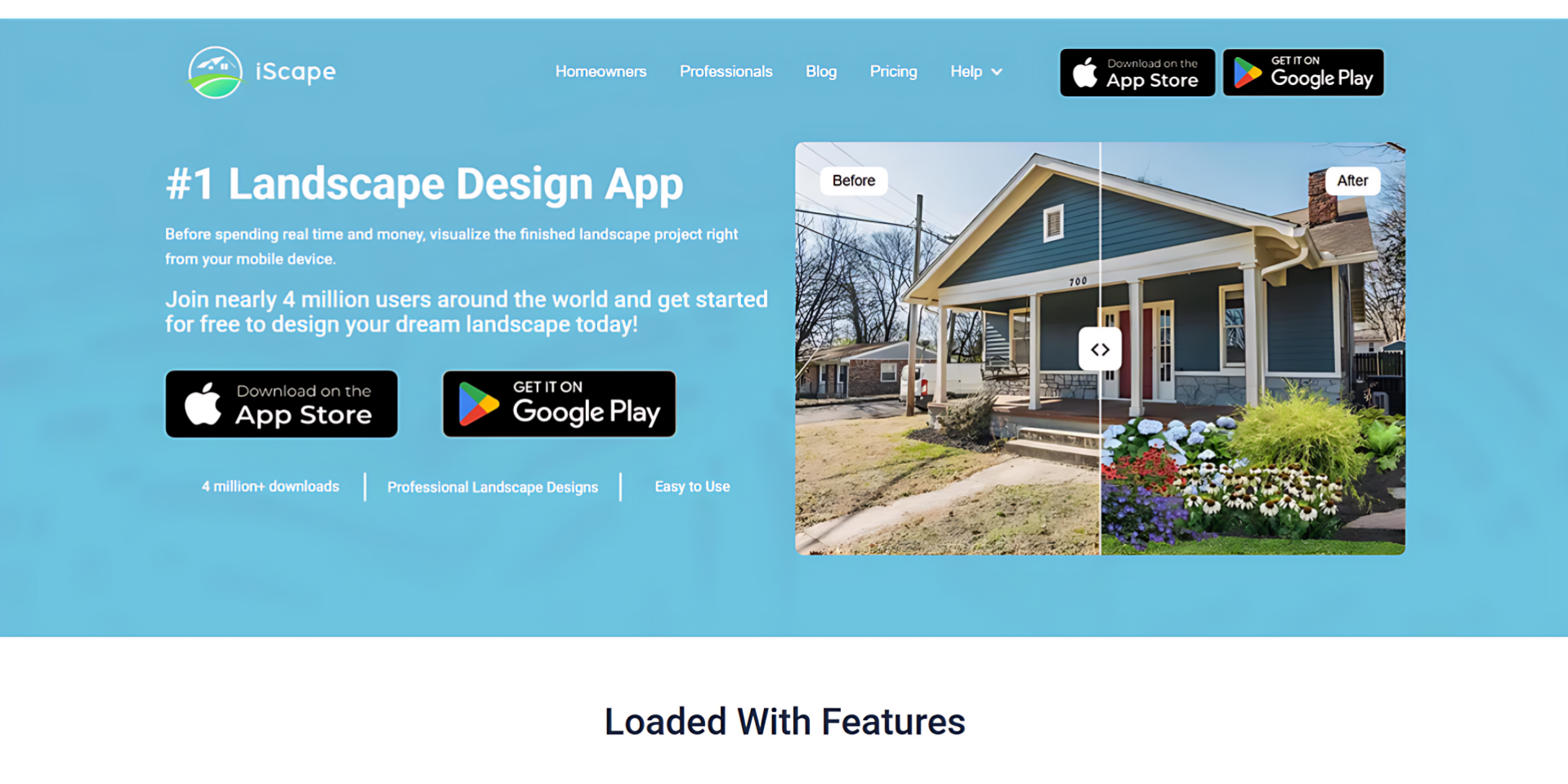 iScape garden design app interface