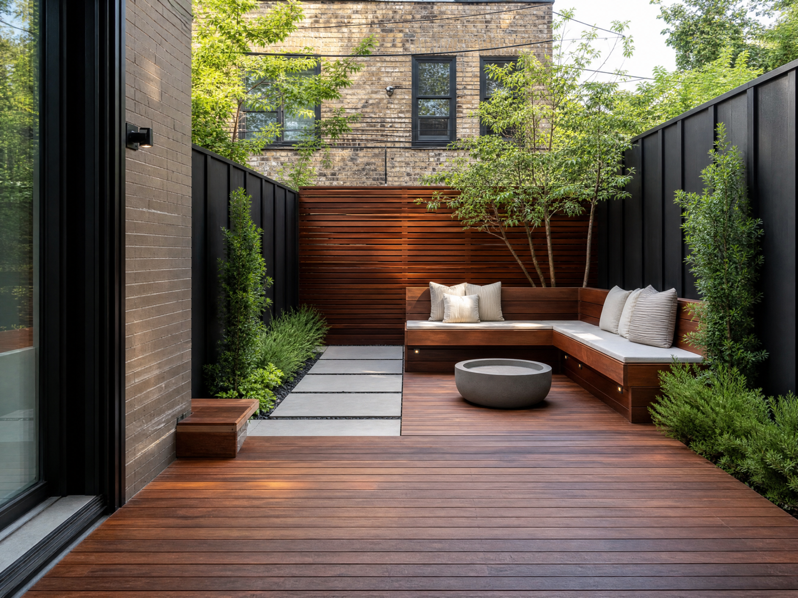AI visualization of small backyard ideas before construction
